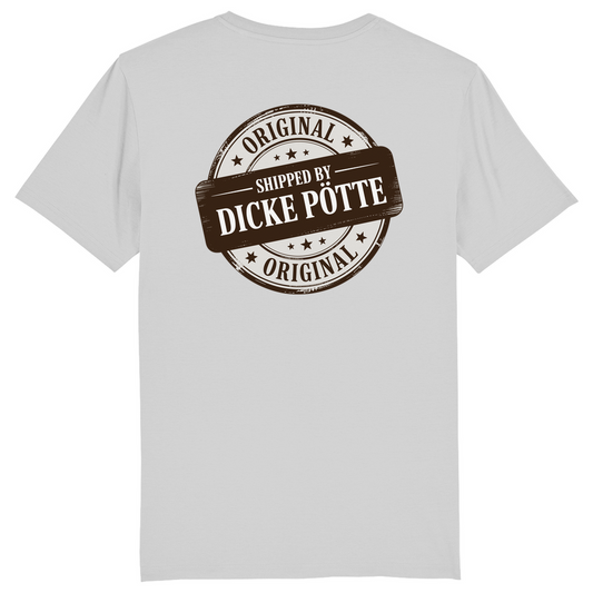 SHIPPED BY DICKE PÖTTE T-SHIRT BACKPRINT