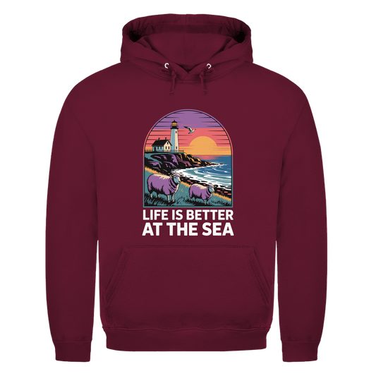 LIFE IS BETTER AT THE SEA Herren Hoodie
