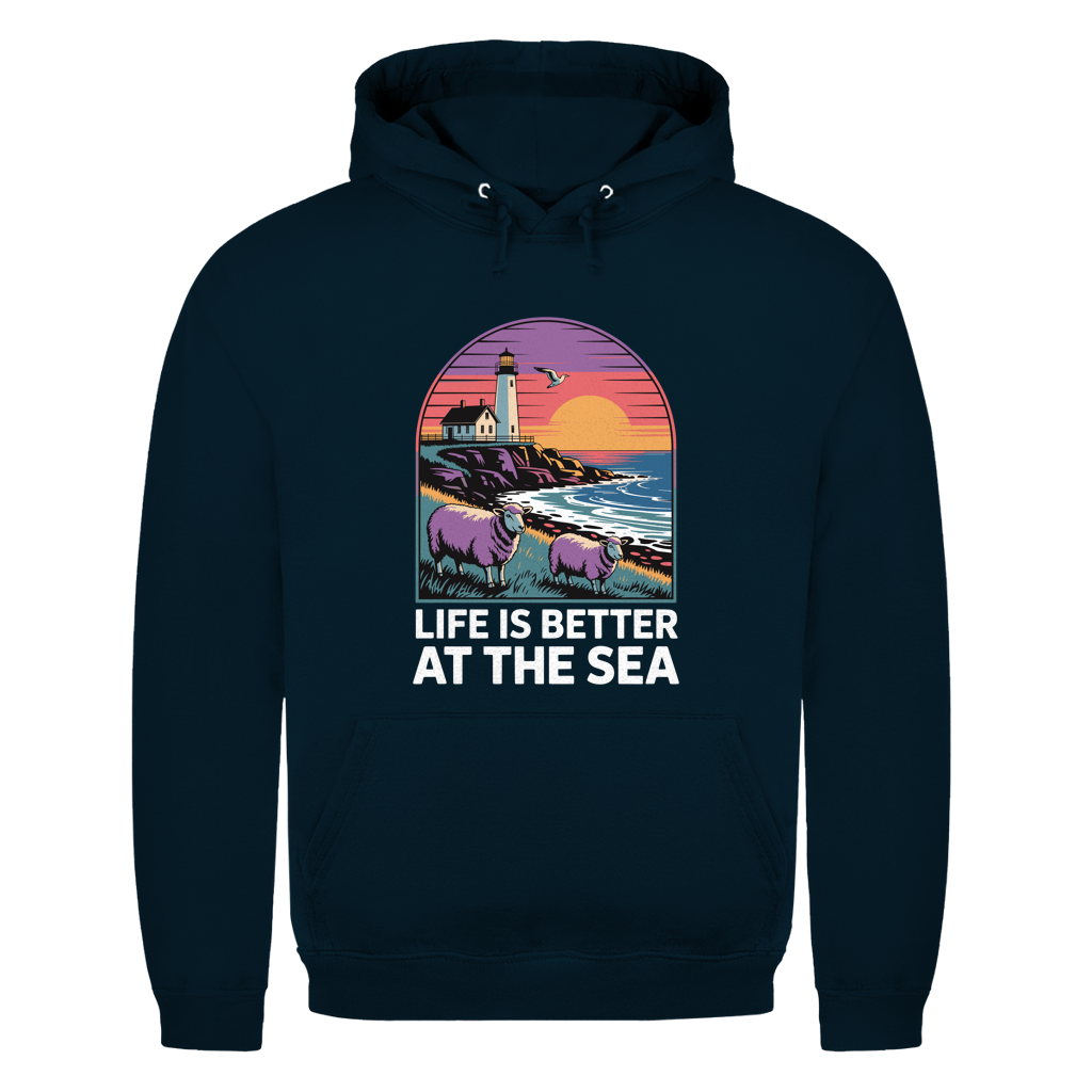 LIFE IS BETTER AT THE SEA Herren Hoodie