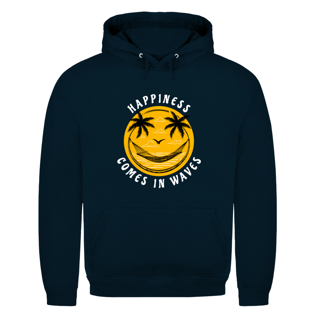 HAPPINESS COMES IN WAVES Herren Hoodie