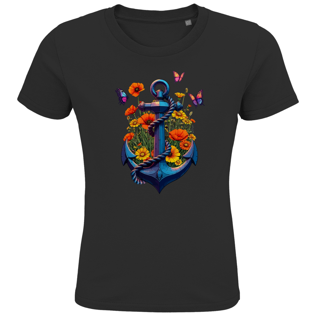 FLOWER POWER ANCHOR ⚓️ Kids Bio Shirt