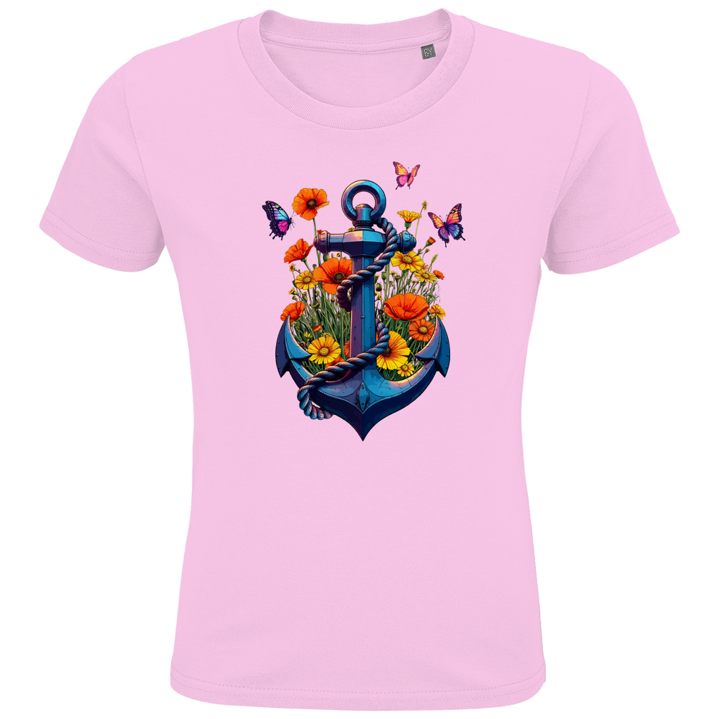 FLOWER POWER ANCHOR ⚓️ Kids Bio Shirt