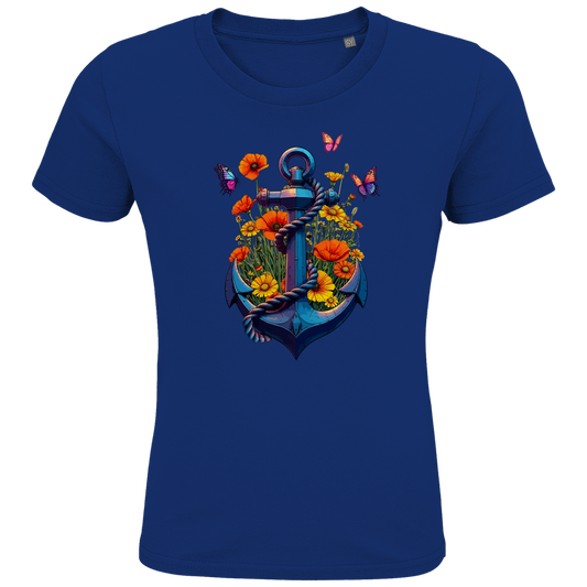FLOWER POWER ANCHOR ⚓️ Kids Bio Shirt