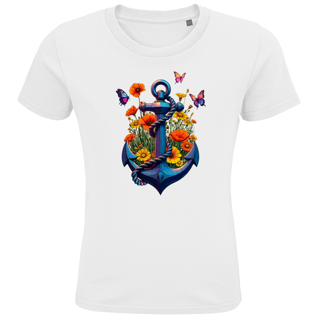 FLOWER POWER ANCHOR ⚓️ Kids Bio Shirt