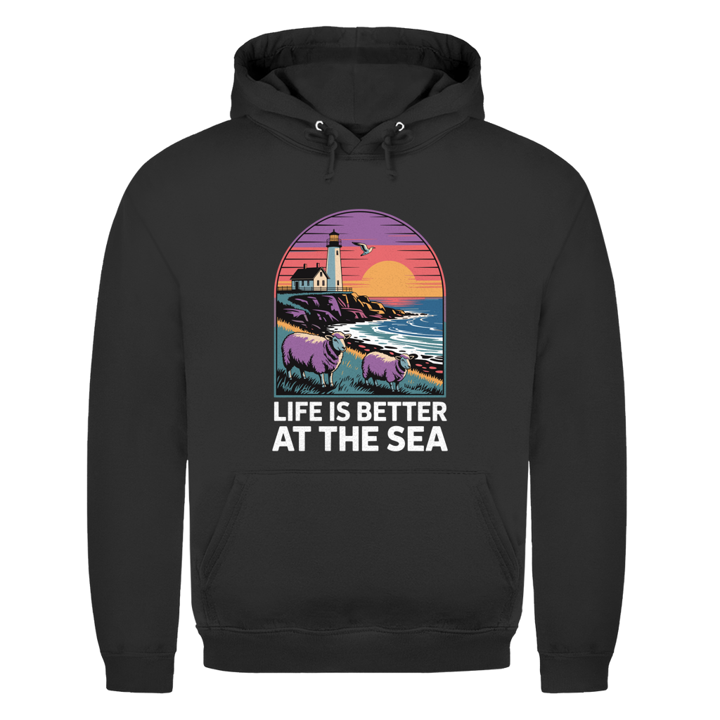 LIFE IS BETTER AT THE SEA Herren Hoodie