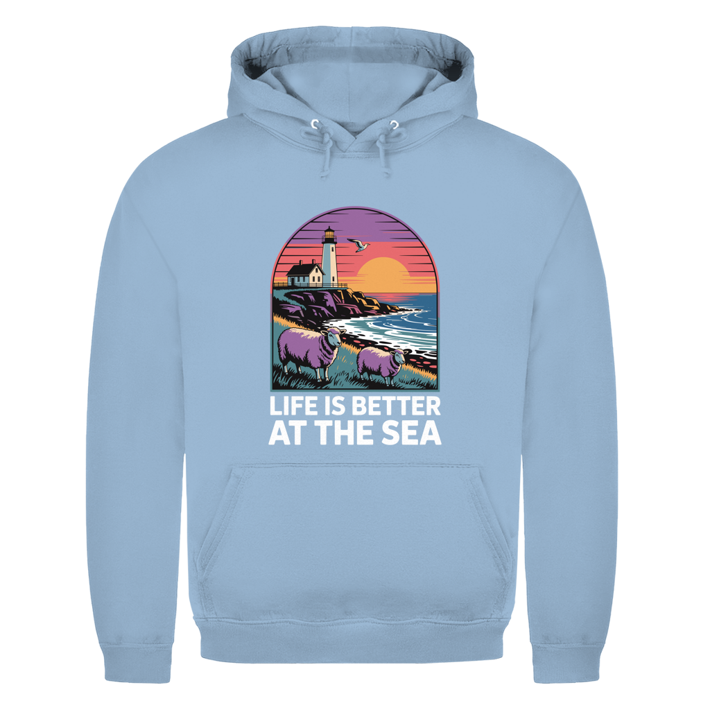 LIFE IS BETTER AT THE SEA Herren Hoodie