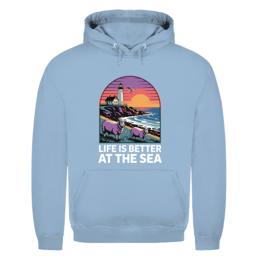 LIFE IS BETTER AT THE SEA Herren Hoodie