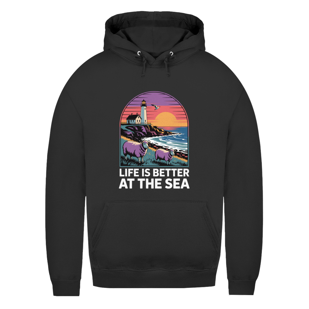LIFE IS BETTER AT THE SEA Damen Hoodie