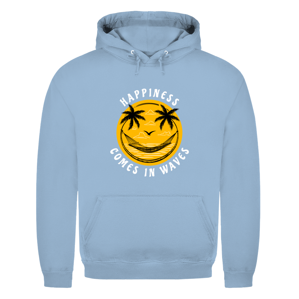 HAPPINESS COMES IN WAVES Herren Hoodie