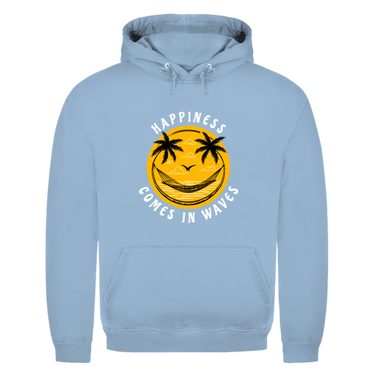 HAPPINESS COMES IN WAVES Herren Hoodie