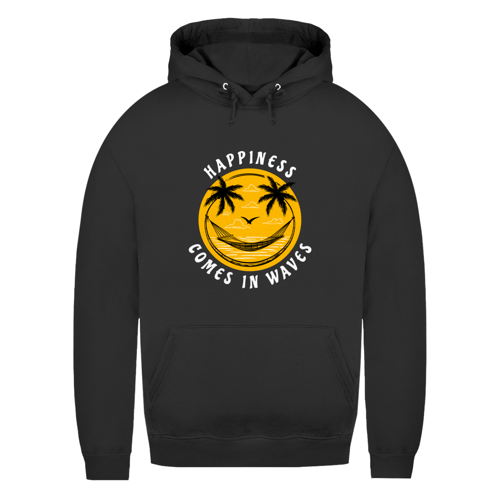 HAPPINESS COMES IN WAVES Damen Hoodie