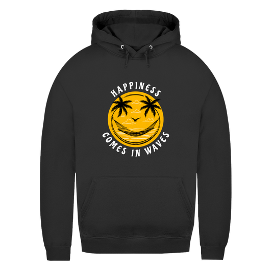 HAPPINESS COMES IN WAVES Damen Hoodie