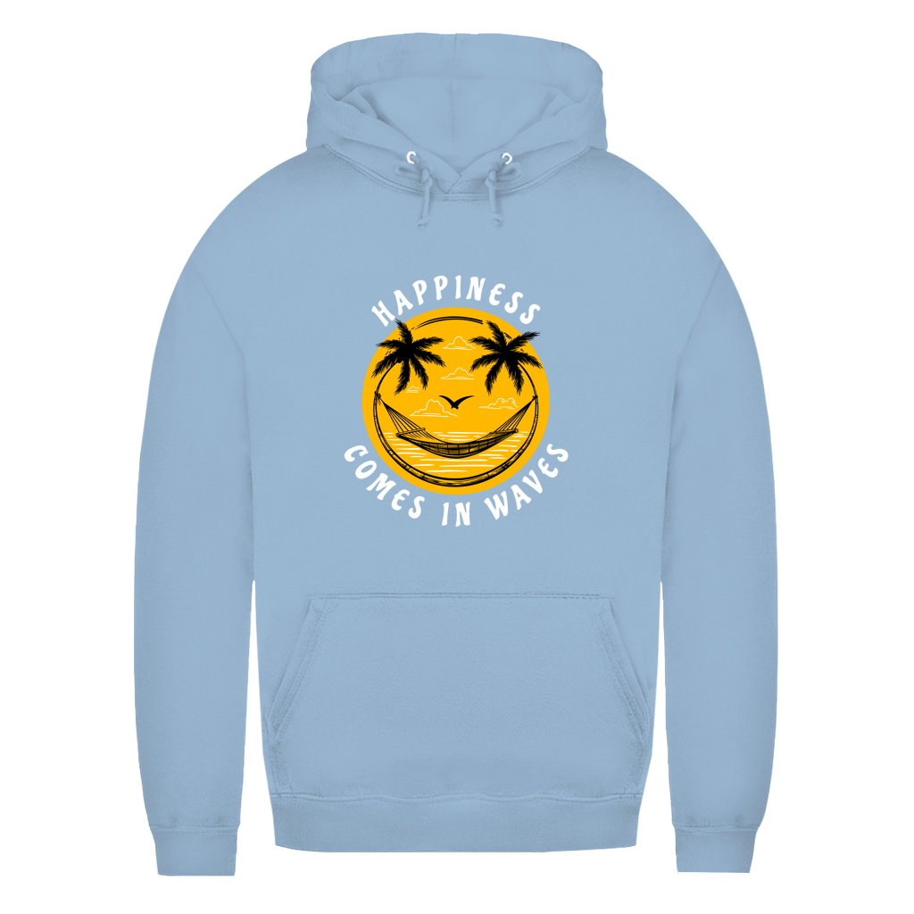 HAPPINESS COMES IN WAVES Damen Hoodie