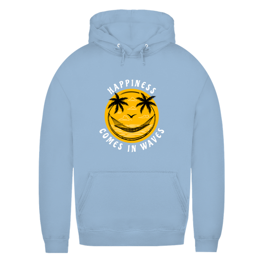 HAPPINESS COMES IN WAVES Damen Hoodie