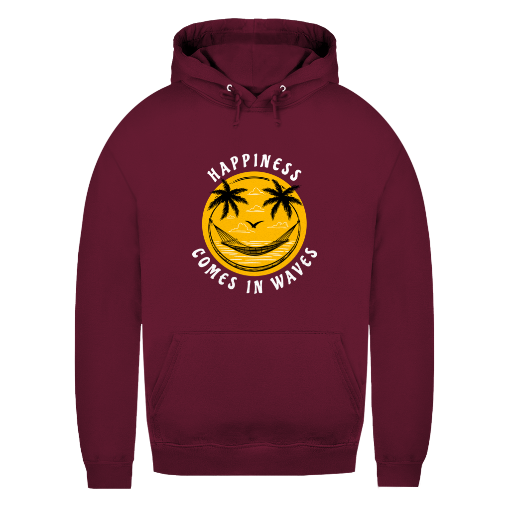 HAPPINESS COMES IN WAVES Damen Hoodie