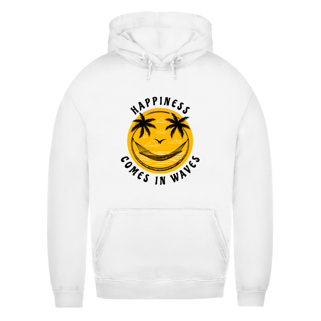 HAPPINESS COMES IN WAVES Damen Hoodie