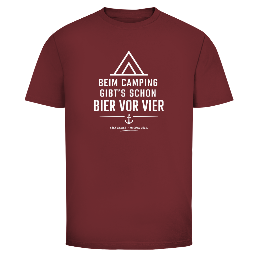 BEIM CAMPING GIBTS SCHON BIER VOR VIER T-Shirt