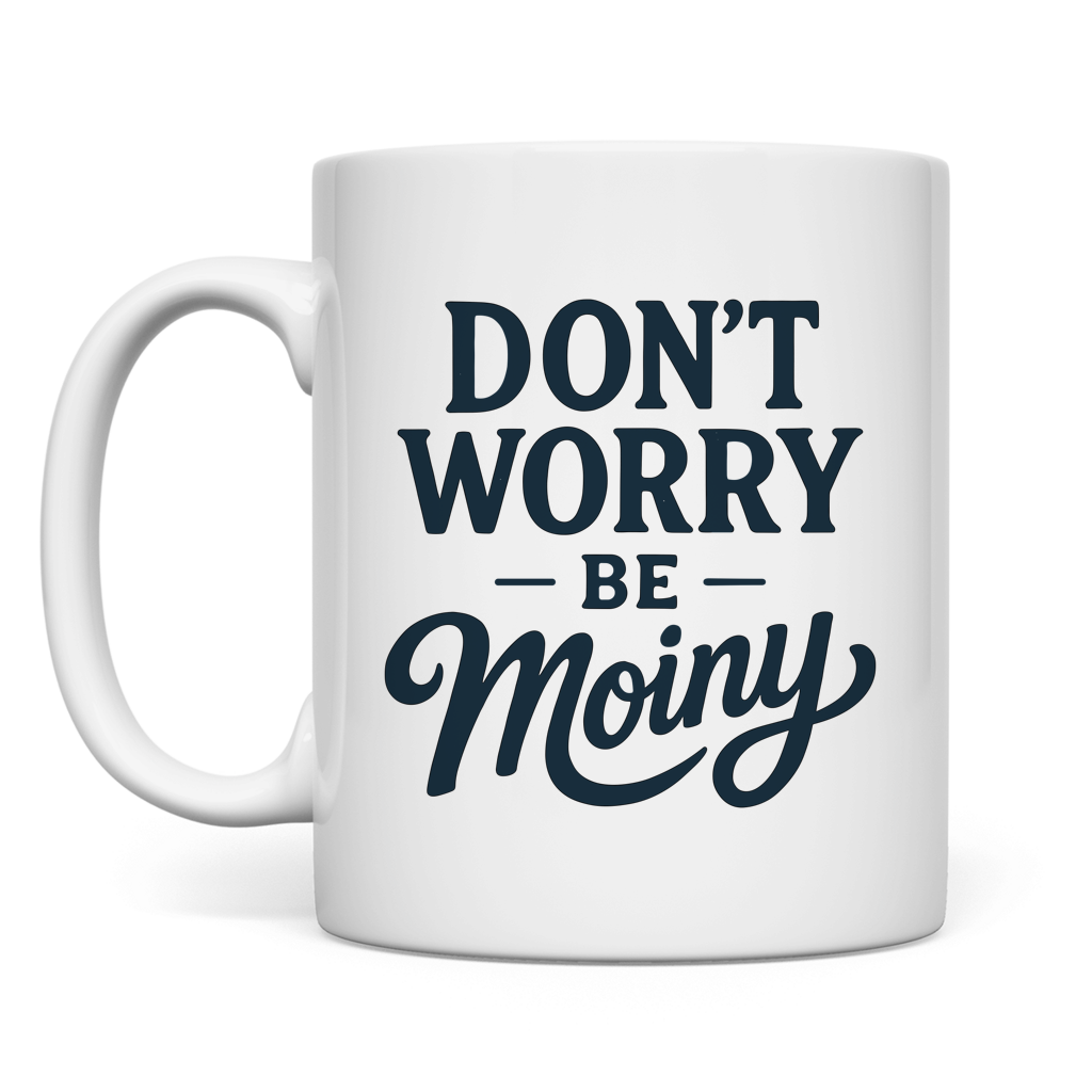 DON'T WORRY BE MOINY Keramikpott
